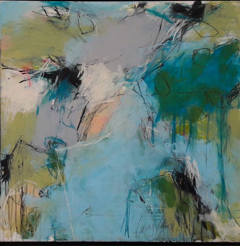 blue in the afternoon Painting by Ines Klich | Saatchi Art