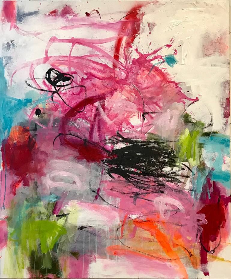 Original Abstract Expressionism Abstract Paintings by Ines Klich