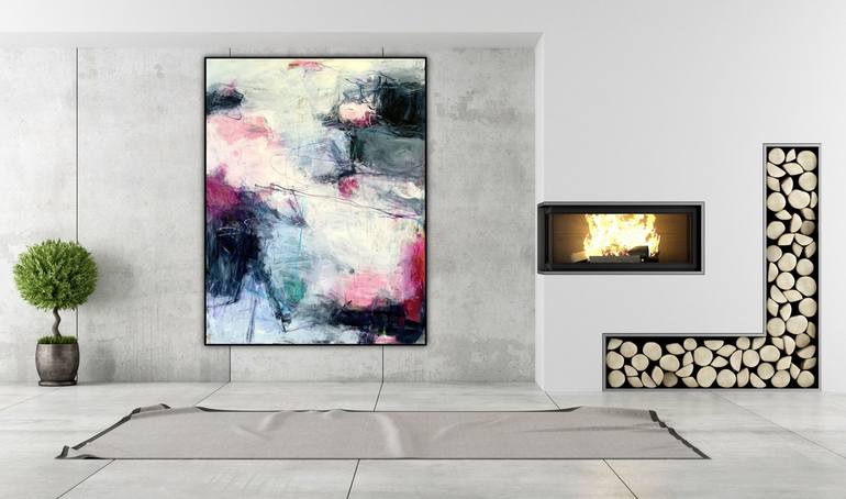 Original Abstract Expressionism Abstract Painting by Ines Klich