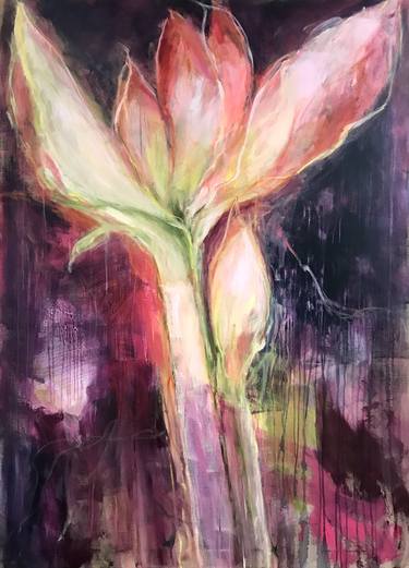 Original Abstract Floral Paintings by Ines Klich