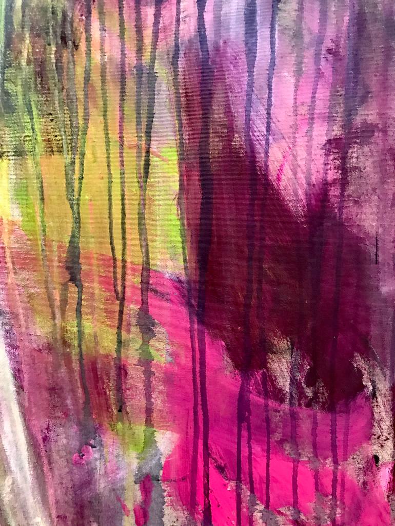 Original Abstract Floral Painting by Ines Klich