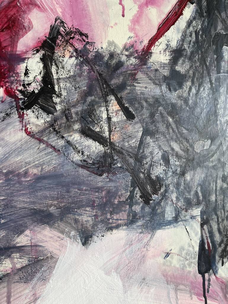 Original Abstract Expressionism Abstract Painting by Ines Klich