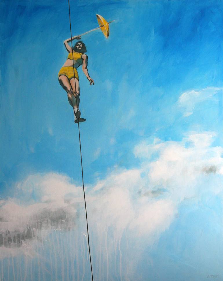 Original Figurative People Painting by A Weyer