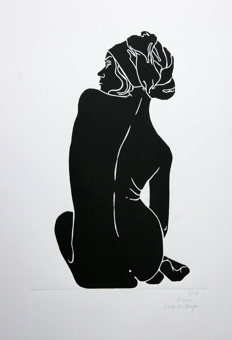 Original Figurative Nude Printmaking by A Weyer