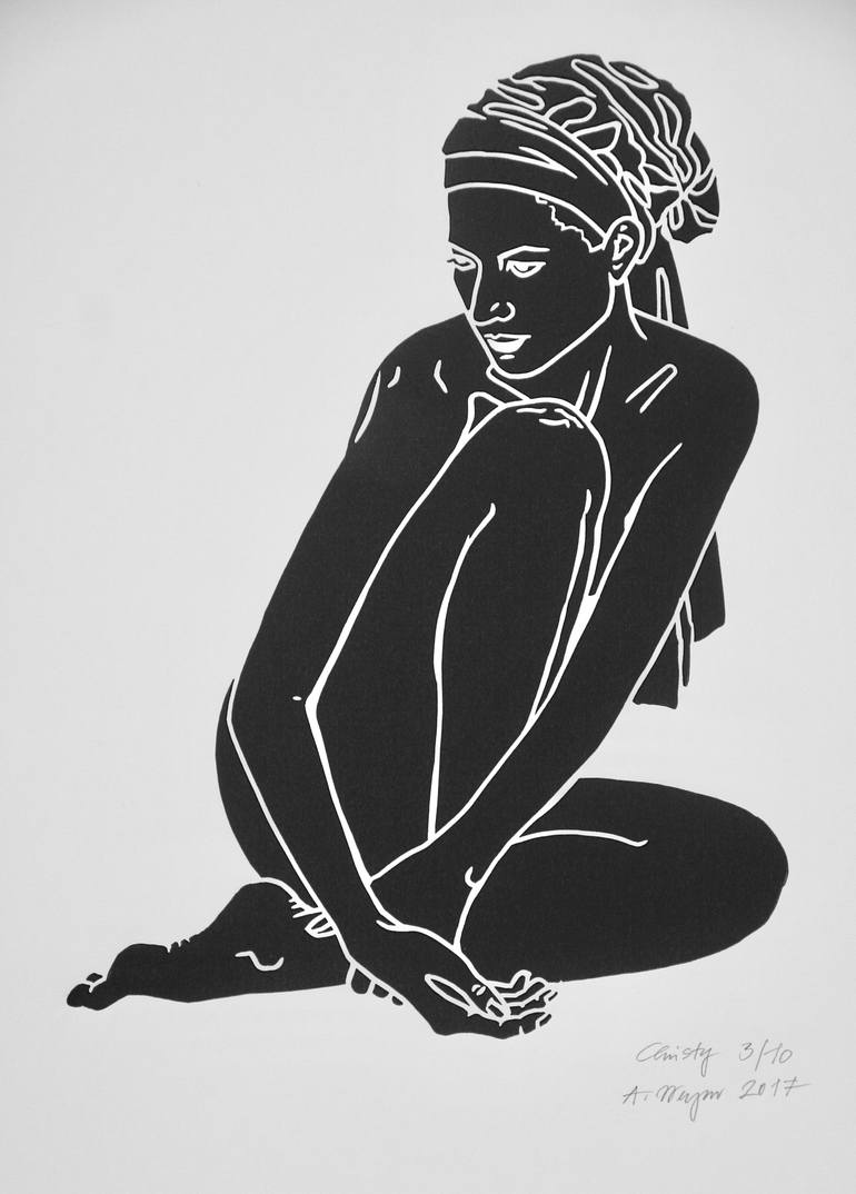 Original Modern Nude Printmaking by A Weyer
