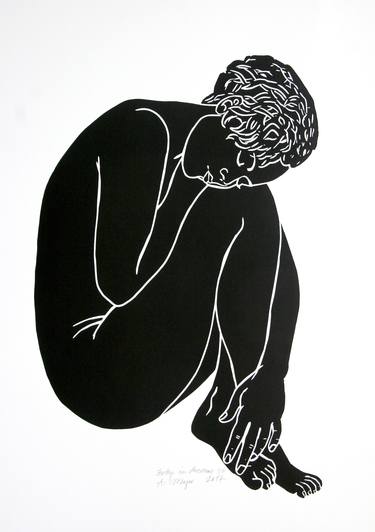 Saatchi Art Artist A Weyer; Printmaking, “Betty in dreams - Limited Edition of 10” #art