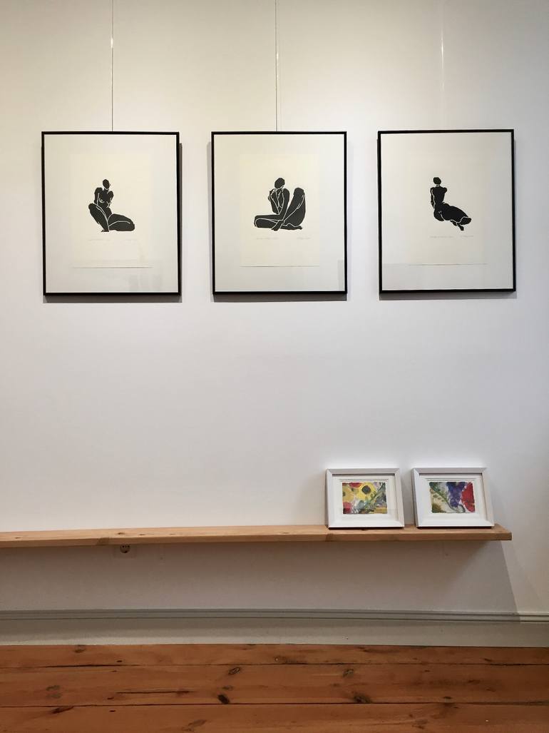 Original Abstract Beach Printmaking by A Weyer