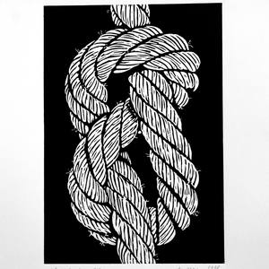 Collection Weyer - Linocuts "Knots" - Print handmade