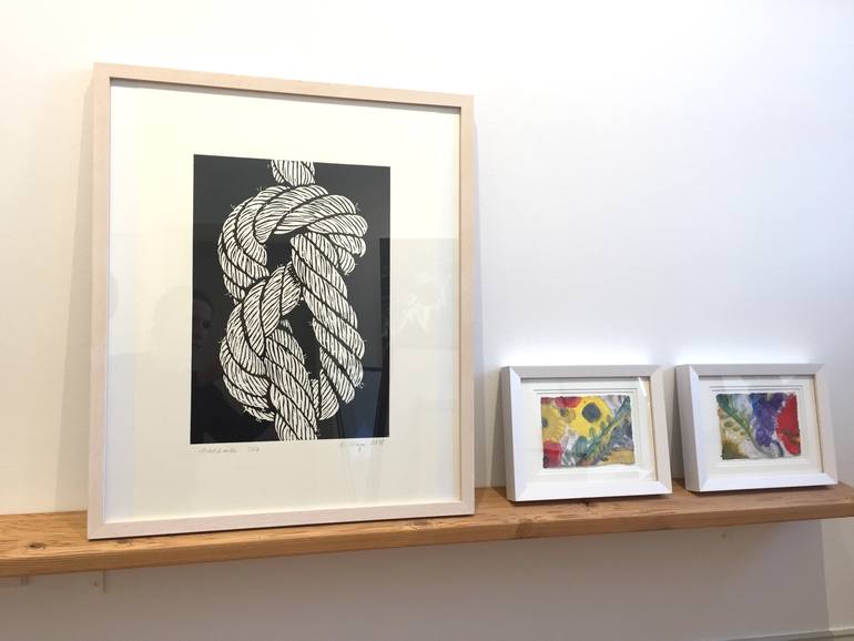 Original Fine Art Sailboat Printmaking by A Weyer