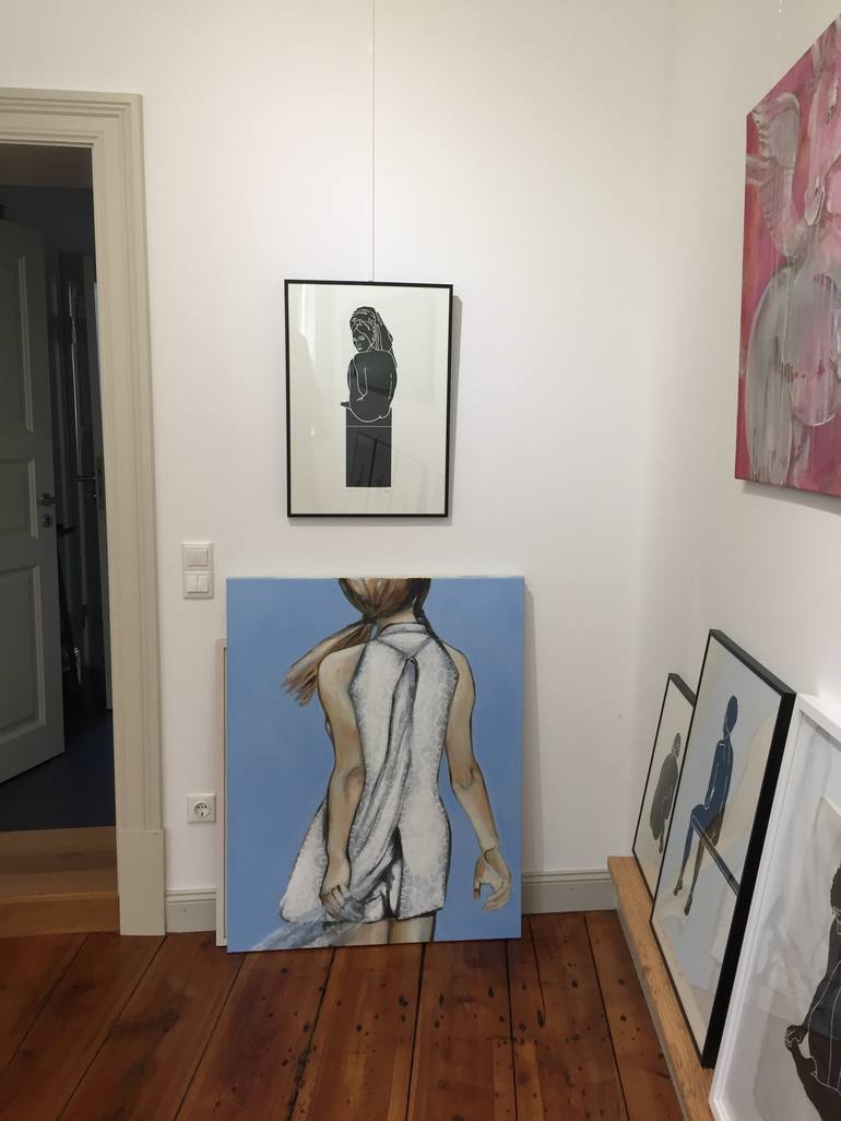 Original Figurative Women Printmaking by A Weyer