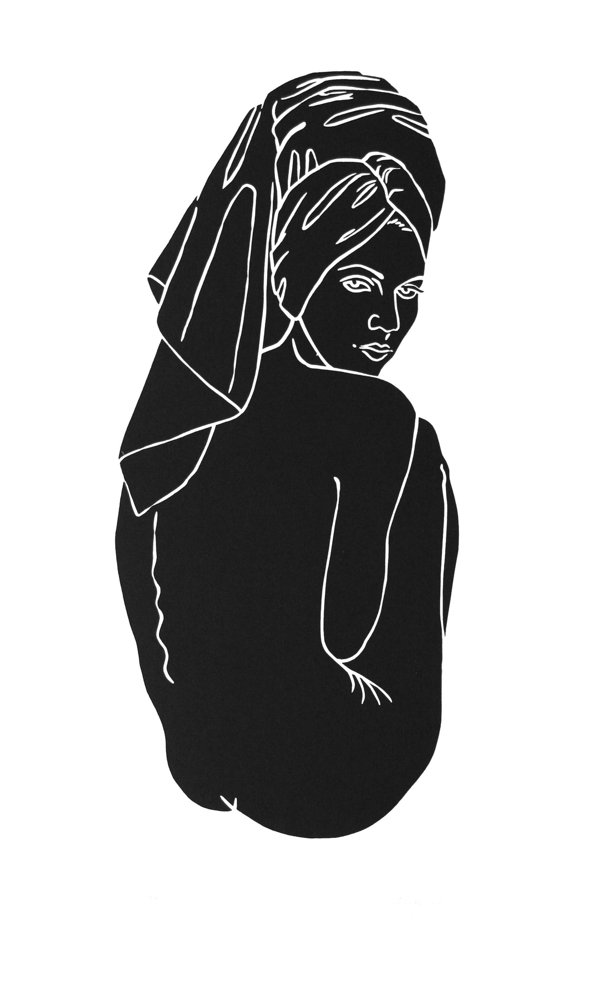 Saatchi Art Artist A Weyer; Printmaking, “Kate with towel - Limited Edition 6/15” #art