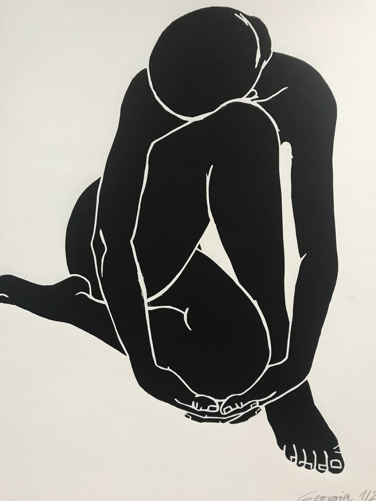 Original Figurative Women Printmaking by A Weyer