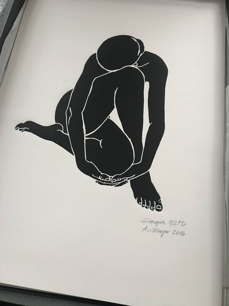 Original Figurative Women Printmaking by A Weyer