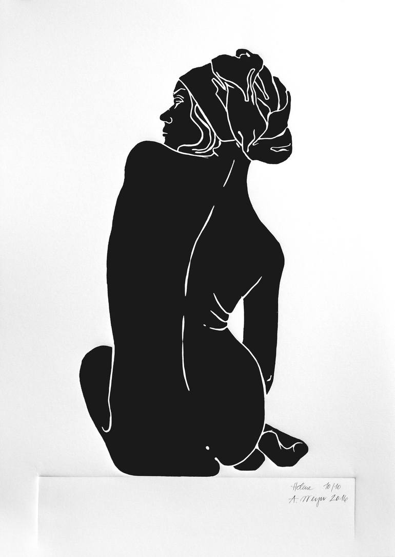 Original Figurative Women Printmaking by A Weyer