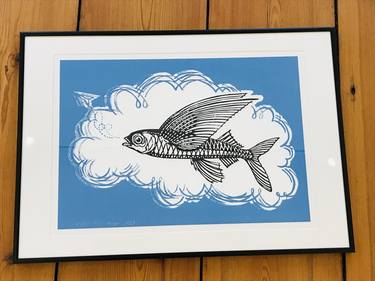 FLIEGENDER FISCH - UNIQUE FAILED PRINT - Limited Edition of 1 thumb