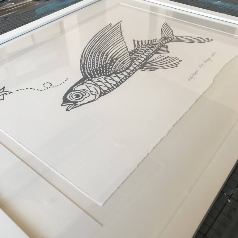 Original Figurative Fish Printmaking by A Weyer