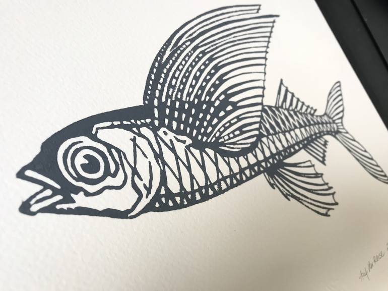 Original Fish Printmaking by A Weyer