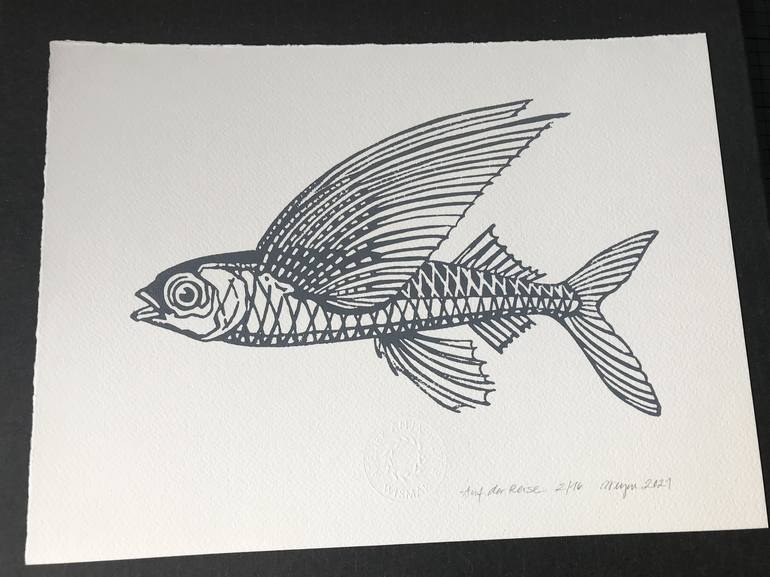 Original Fish Printmaking by A Weyer