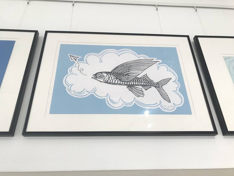 Original Figurative Fish Printmaking by A Weyer