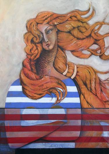 Saatchi Art Artist A Weyer; Printmaking, “Venus in the wind” #art