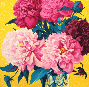 Print of Expressionism Floral Paintings by Roxanne White