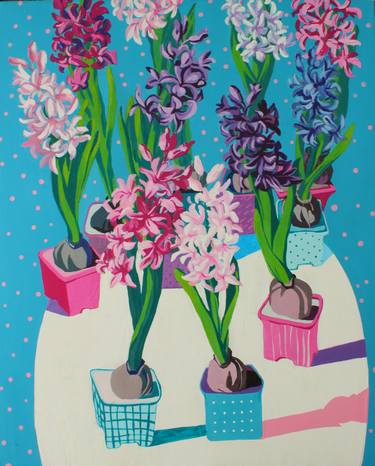 Print of Expressionism Floral Paintings by Roxanne White