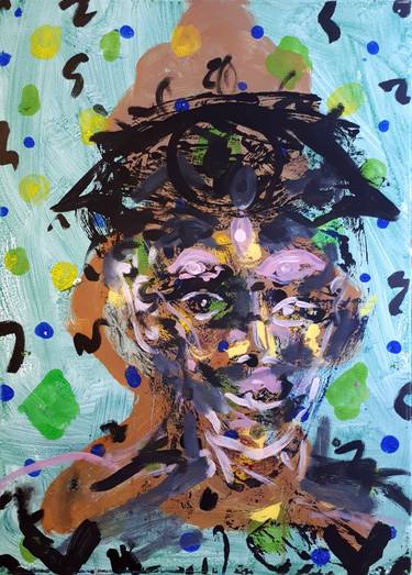 Print of Abstract Expressionism Portrait Paintings by Marcell Nagy