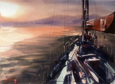 Print of Sailboat Paintings by James Nyika