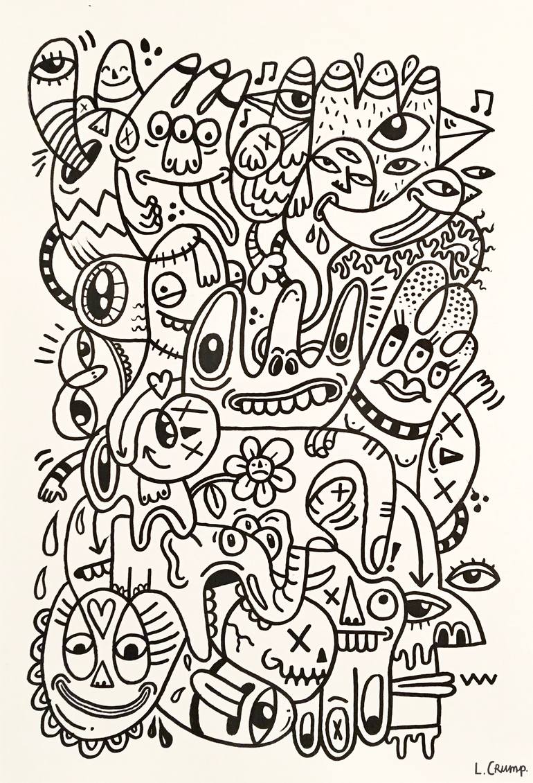 Untitled Doodle 7 Drawing by Luke Crump | Saatchi Art