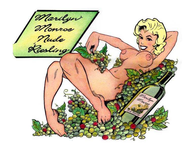 Marilyn Monroe Cartoon Porn - Marilyn Monroe Riesling Painting by Jim Fetter | Saatchi Art