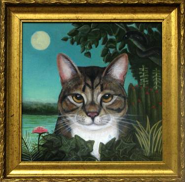 Print of Cats Paintings by Brenda Walsh