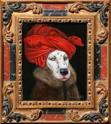 Print of Fine Art Dogs Paintings by Brenda Walsh