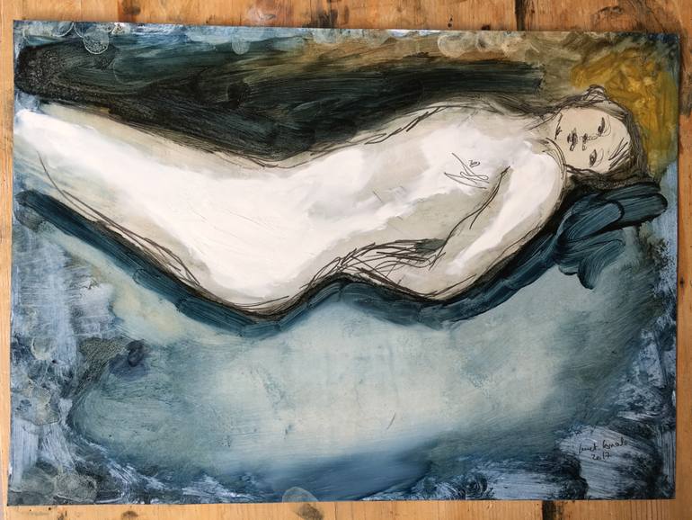 Original Expressionism Men Painting by Michel Suret-Canale