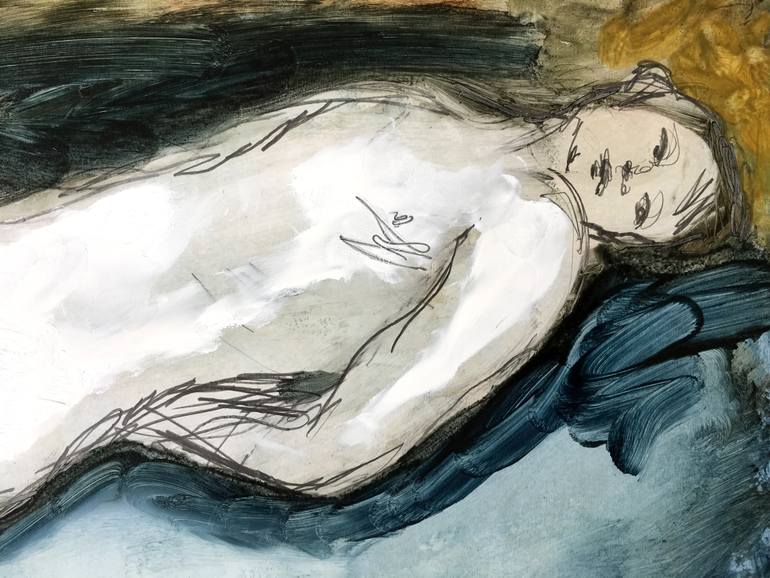 Original Expressionism Men Painting by Michel Suret-Canale