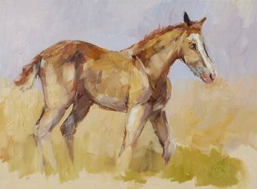 Original Figurative Horse Paintings by Maike Josupeit