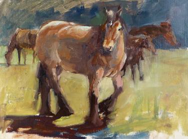 Original Figurative Horse Paintings by Maike Josupeit
