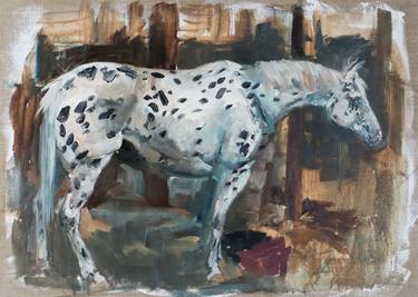 Original Figurative Horse Paintings by Maike Josupeit