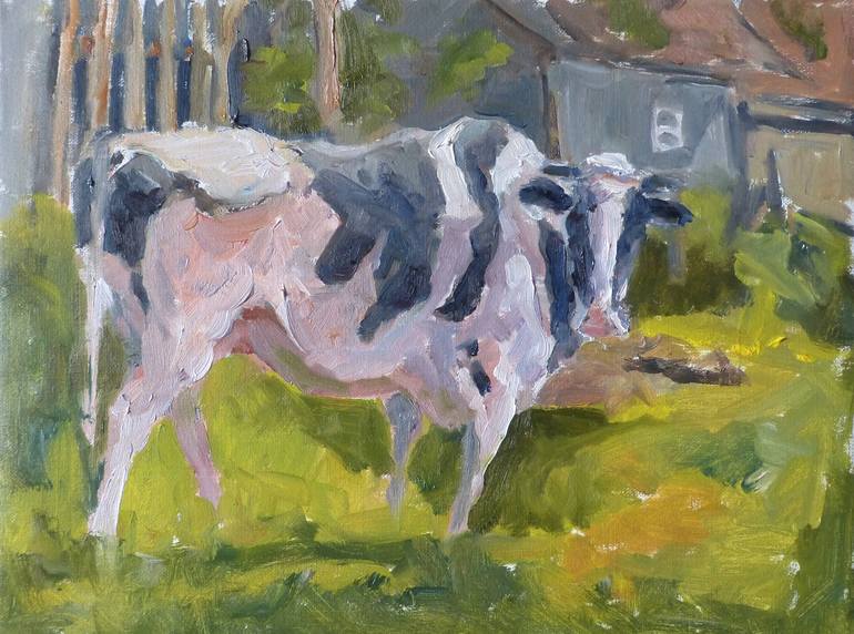 Happy Cow II Painting by Maike Josupeit | Saatchi Art