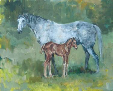 Original Impressionism Horse Paintings by Maike Josupeit