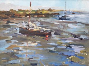 Original Impressionism Boat Paintings by Maike Josupeit