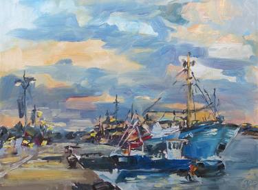 Original Impressionism Boat Paintings by Maike Josupeit