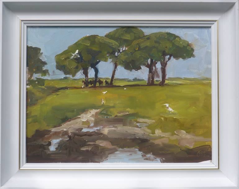 Original Impressionism Landscape Painting by Maike Josupeit