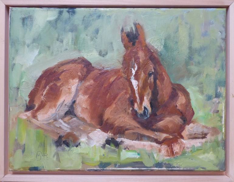 Original Impressionism Horse Painting by Maike Josupeit