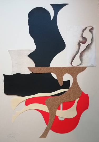 Original Modern Abstract Collage by Stefano Mazzolini