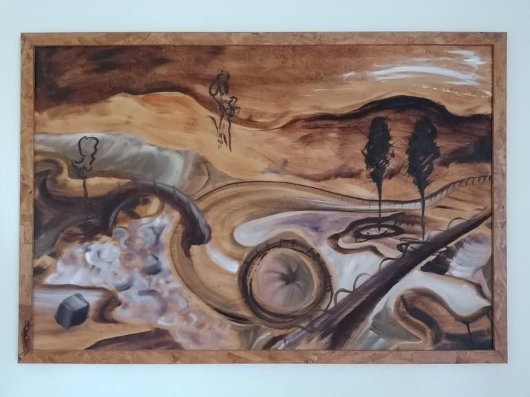 Original Abstract Expressionism Landscape Painting by Stefano Mazzolini