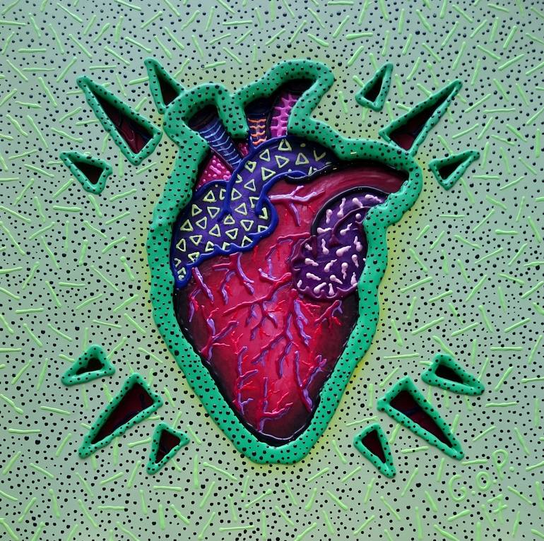 A Heart Is A Heart Is A Heart Is A Heart (Edition Green) - Print