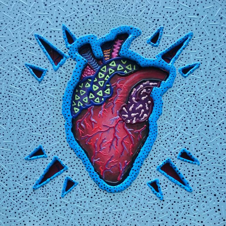 A Heart Is A Heart Is A Heart Is A Heart (Edition Blue) - Print