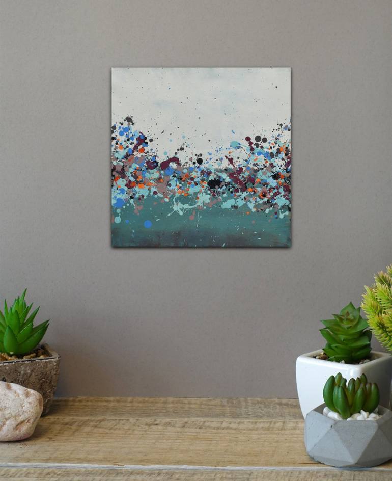 Original Abstract Garden Painting by Lisa Carney