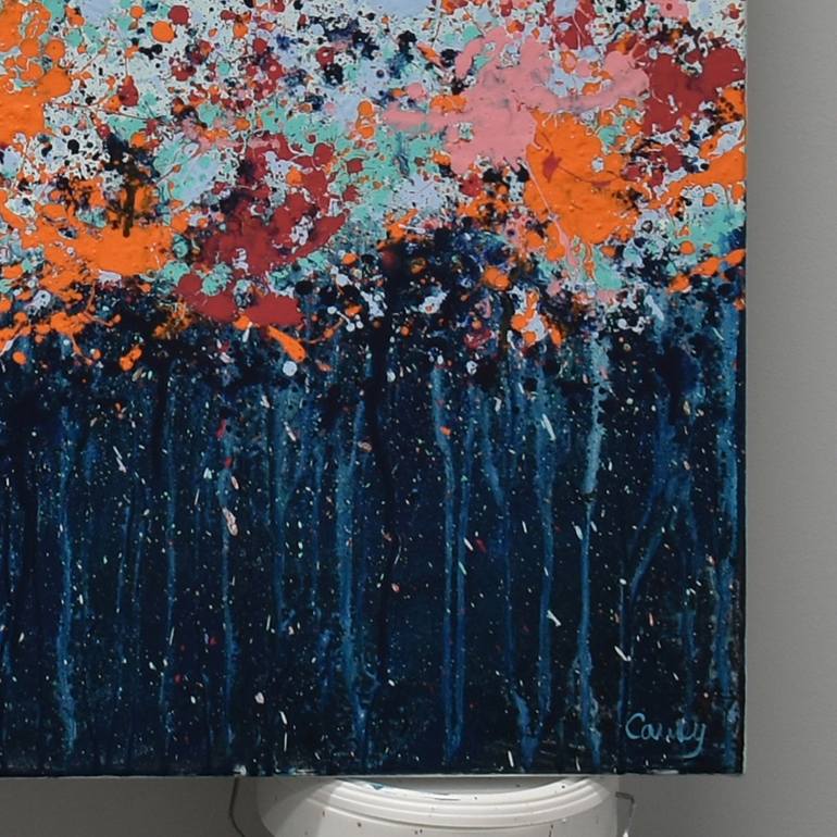 Original Abstract Floral Painting by Lisa Carney