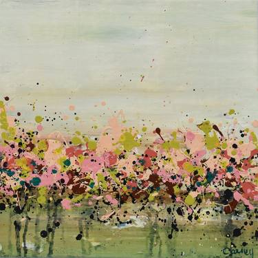 Original Abstract Garden Paintings by Lisa Carney